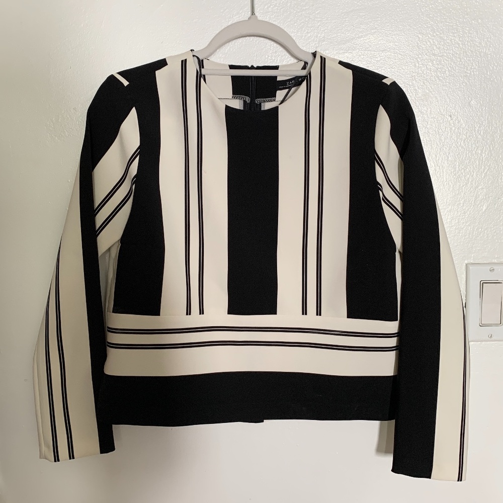 ZARA Stripe Box Top